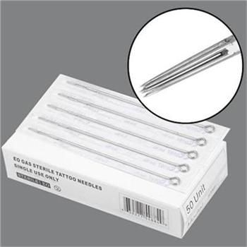 NEW 50PCS DISPOSABLE STERILE TATTOO NEEDLES F Flat KIT BAR TUBES TIPS 