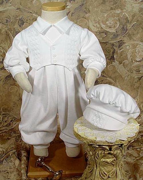 Boys Long Sleeve Christening Special Occasion Set wHat  