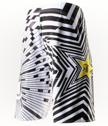 FOX RIDERS COMPANY~ BLACK WHITE ROCKSTAR SPIKE VORTEX BOARDSHORTS 