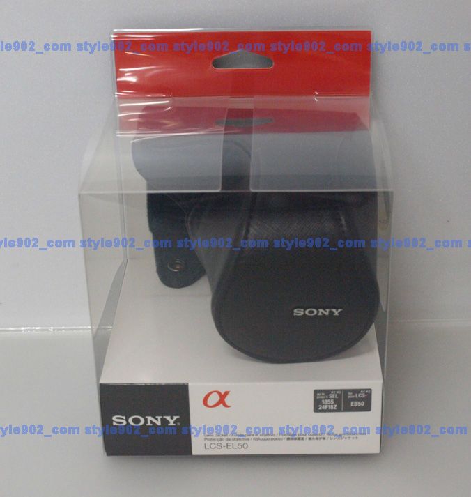 Original Sony LCS EL50 Lens Jacket Protects Black For NEX 5N  