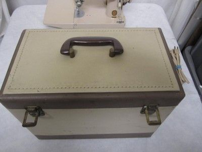 Rare Beige Tan (Canada) Singer 221j Featherweight Sewing Machine 