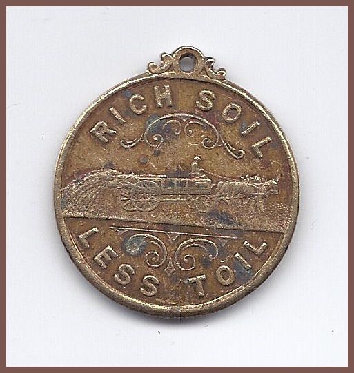 19TH CENT BRASS MEDAL INTERNATIONAL HARVESTER OF AMERICA 