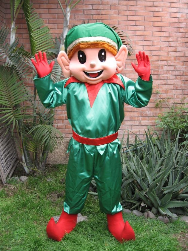 NEW CHRISTMAS ELF MASCOT COSTUME CHARACTER  