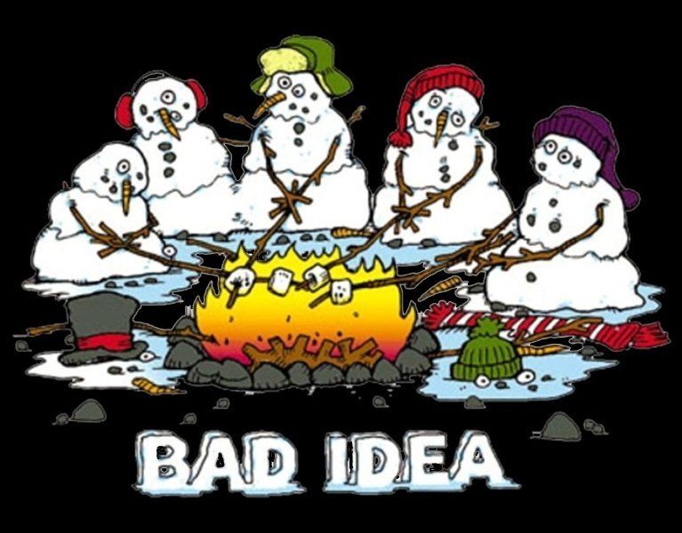 NEW ~ SWEATSHIRT~ SNOWMEN/BAD IDEA ~ SIZE XL   5X  