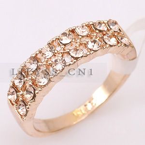 Simulated Citrine Band Ring use Swarovski Crystal 211RR  