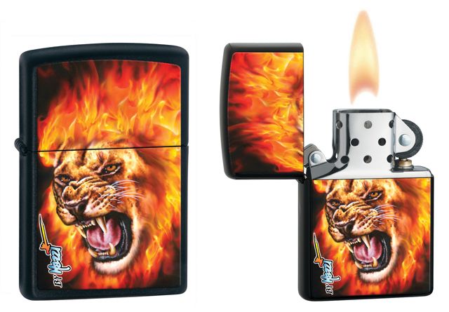 CLAUDIO MAZZI   FLAME LION_GENUINE ZIPPO LIGHTER #28003  