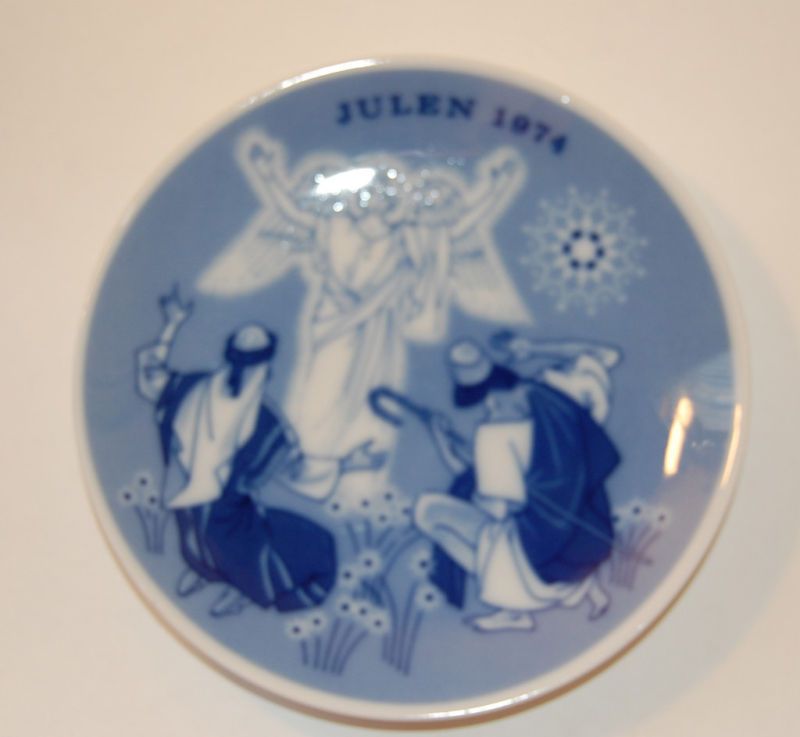 Porsgrund Julen 1974 The Shepherds Christmas Plate  