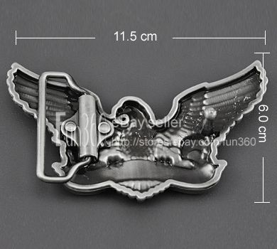 Western COOL America Eagle Glede Animal Metal Buckle +Soft Leather 