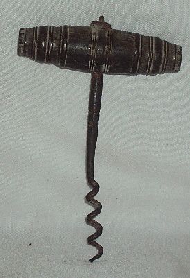 VINTAGE ENGLISH TURNED DIRECTPULL CORKSCREW CIRCA 1900 VERY NICE AND 