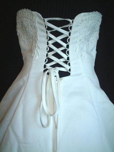 Cross Wrap Corset Back Wedding Gown Dress 4 28 Custom  