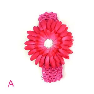 Crystal Daisy Flower Clip Girls Crochet Headband Dqu  