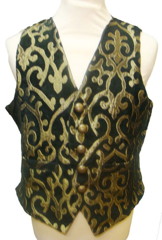 Raven Steampunk Regal Medieval waist coat  