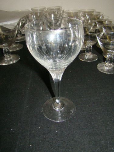 ROSENTHAL CRYSTAL LOTUS CUT 4000 LARGE WINE EXCELLENT  