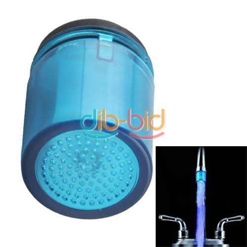 Bathroom Kitchen Mini Blue Glow LED Light Water Stream Faucet Tap NO 