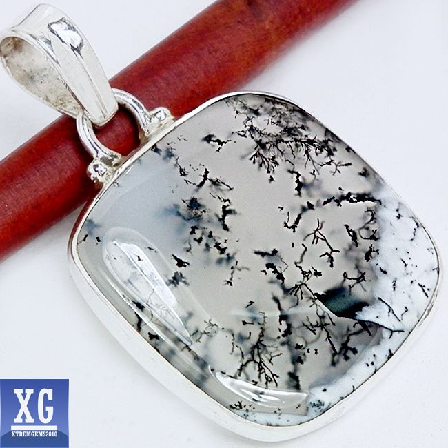 SP41225 TOP GRADE DENDRITE OPAL 925 STERLING SILVER PENDANT JEWELRY 