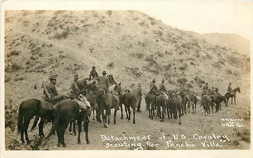 Mexico, Detachment of US Cavalry Scouting for Pancho Villa Real Photo 