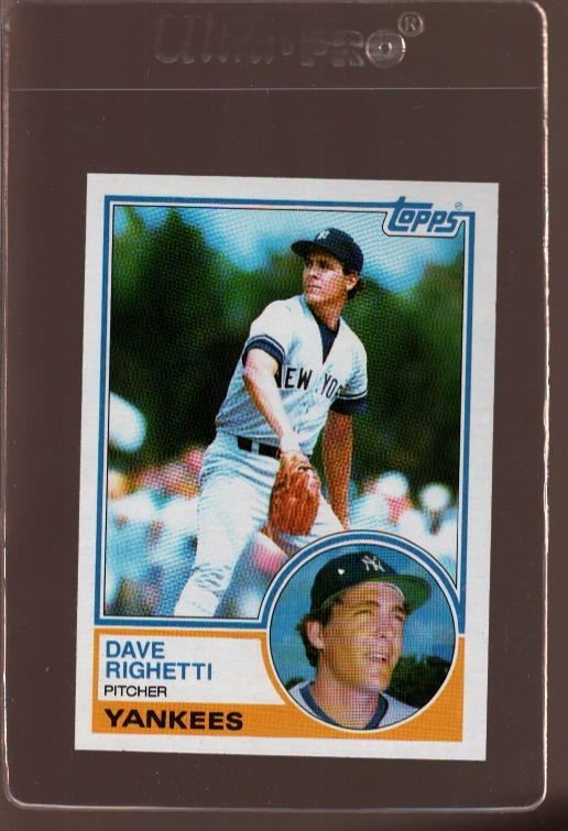 1983 TOPPS #176 DAVE RIGHETTI MINT *298892  