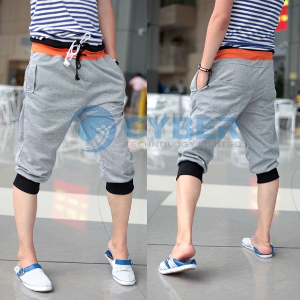 Mens Fashion Casual Sport Rope Short Pants Jogging Trousers Cotton 