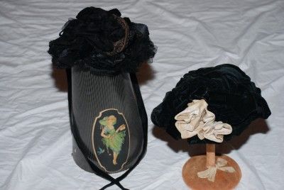 Lot 2 Victorian Ladies Hats Hat Bonnet  