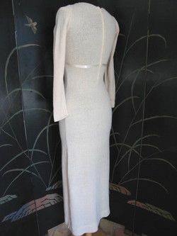 MOD 60s ADOLFO at SAKS 5th AVE KNIT GOWN DRESS~XS/S  