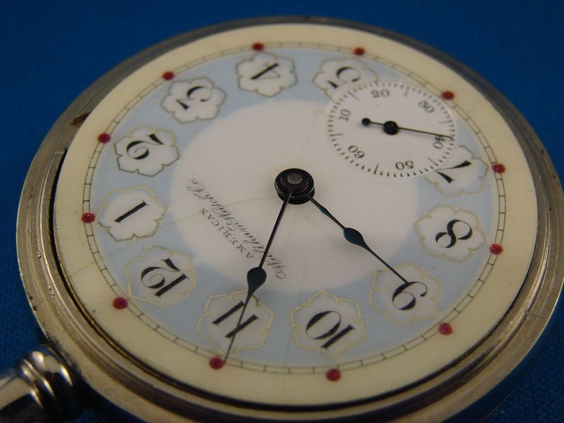 WALTHAM 18S RUBY INLAY FANCY DIAL SERVICED   