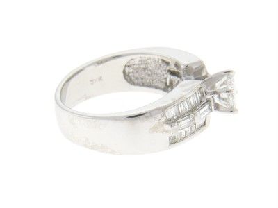 ITALIAN 18K WHITE GOLD 2.00ctw DIAMOND ENGAGEMENT RING  