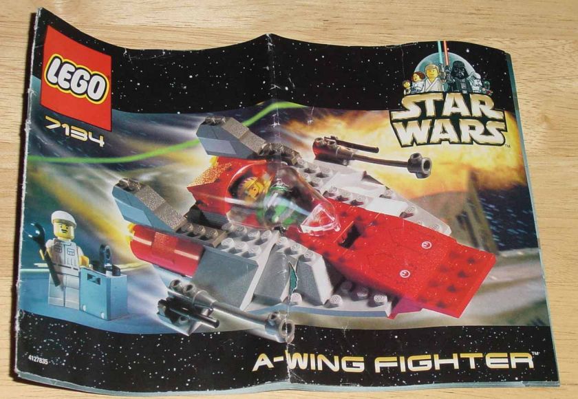 LEGO 7134 STAR WARS A WING FIGHTER COMPLETE   OPENED BOX   WITH 