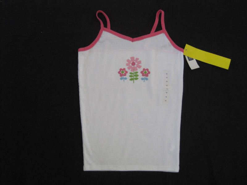 GAP GIRLS WHITE FLOWER TANK TOP SIZE 4,810,12,14 NWT  