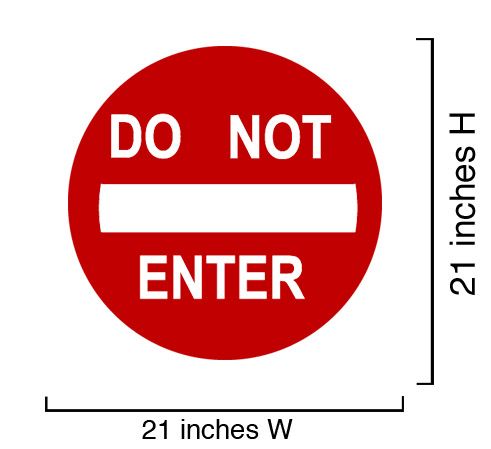 Do Not Enter Sign Vinyl Wall Art Decal Sticker Street  