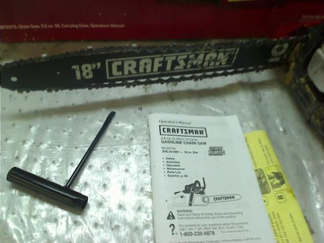 CRAFTSMAN 18IN GAS CHAINSAW 42 CC 35190 GASOLINE CHAIN SAW  