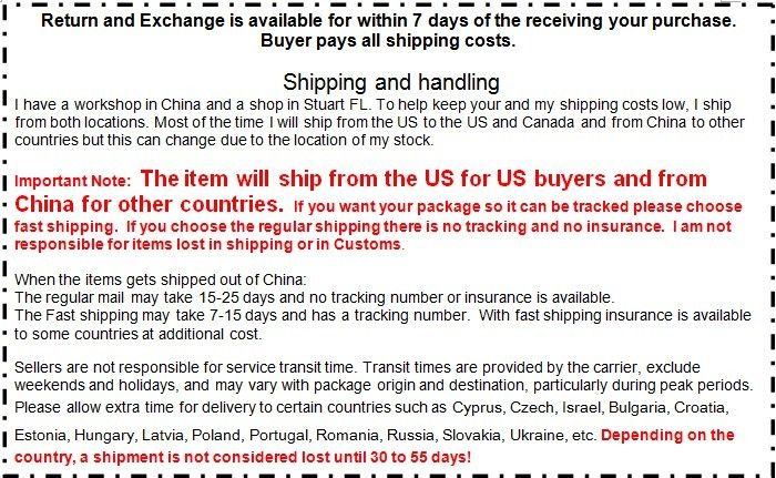 Please ask for combining shipping if you buy multiple items 