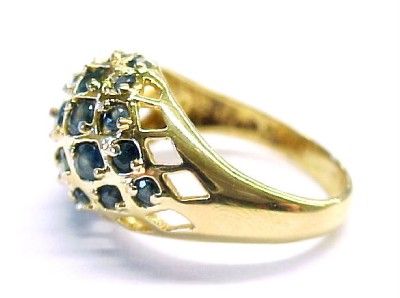 5ctw Sapphire Accented / Gold Plated / Sterling Silver Fashion Ring 