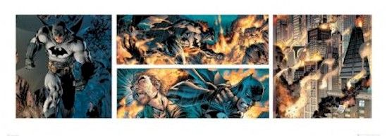 DC COMICS ~ BATMAN HUSH TRIPTYCH POSTER Jim Lee  