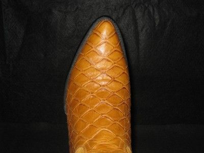 Mens Embossed Ant Eater Exotic Leather Boots Buttercup  