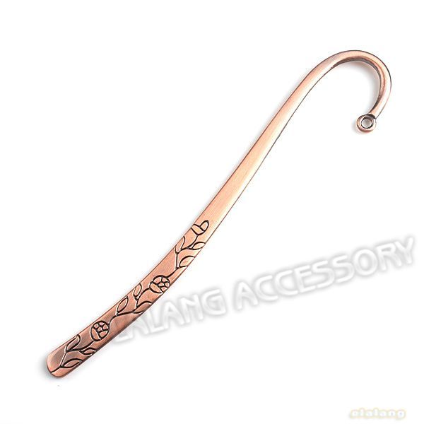 5pcs 160440 Wholesale Copper Flower Bookmarks For Beading 120x25mm 