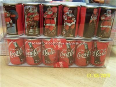 Coke Mini Set Coca Cola Cans 1931 to 1936 Santa LTD NIB  