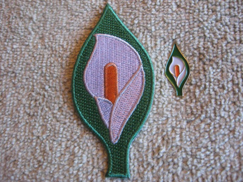 Easter Lily Badge & Patch Set Tri/Color Ireland AOH  