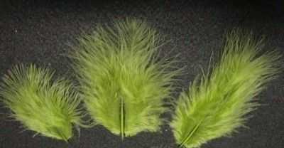 100 OLIVE GREEN~TURKEY MARABOU FLUFF FEATHERS 1 3  