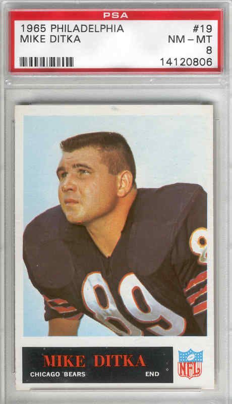 1965 PHILADELPHIA MIKE DITKA #19 PSA 8 NM MT BEARS HOF  