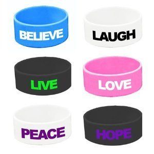 Wide Silicone Wristband   Love Bracelets  