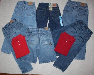 Boys LEVIS GAP OLD NAVY NAUTICA JEANS shorts polos clothes 8pc Lot 