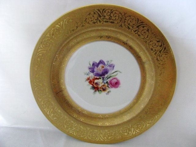   IMPERIAL WREATH SIGNATURE MARK CZECH CZECHOSLOVAKIA GOLD PLATE  