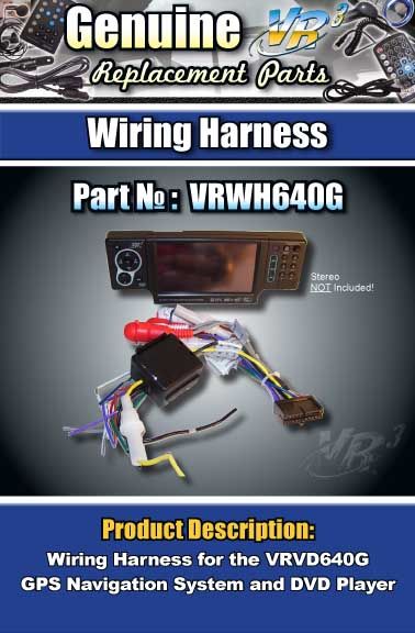 Vr3 Vrvd640g Car Stereo Gps Replacement Wiring Harness On Popscreen