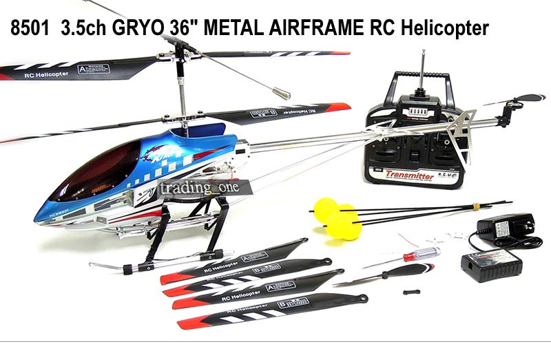 36 inch GYRO 3.5 Channel RC Helicopter FY SKY KING 8501  