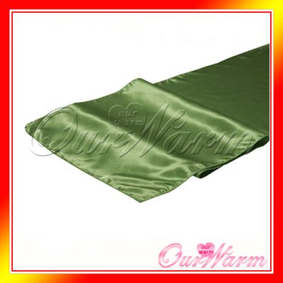 Willow Green Satin Table Runner Wedding Decor 25 Colors  