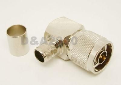 male right angle crimp RG8 RG165 213 LMR400 connector  