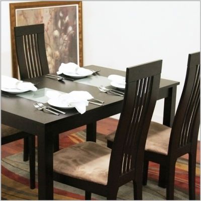   Modern Farrington Dining Table in Dark Brown 847321001091  