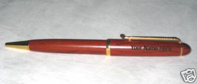 Custom Laser Engraved Rosewood Golf Clip Pen  