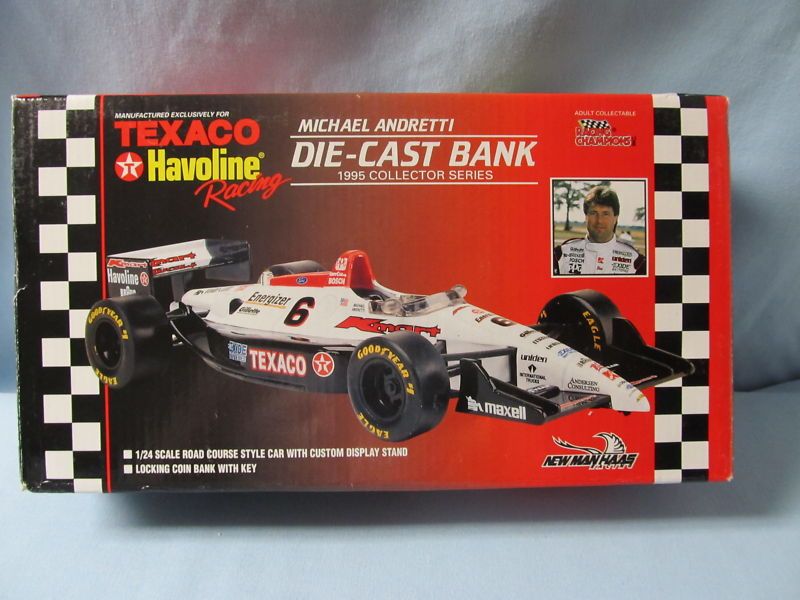 TEXACO MICHAEL ANDRETTI DIE CAST BANK 1995 COLLECTOR SE  