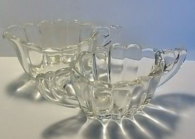 VTG DECO Style CRYSTOLITE Sugar & Creamer Set HEISEY  